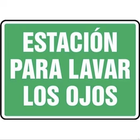 Accuform Eye Wash Station, Plastic, 10 in x 14 in, Mounting Holes SHMFSD988VP